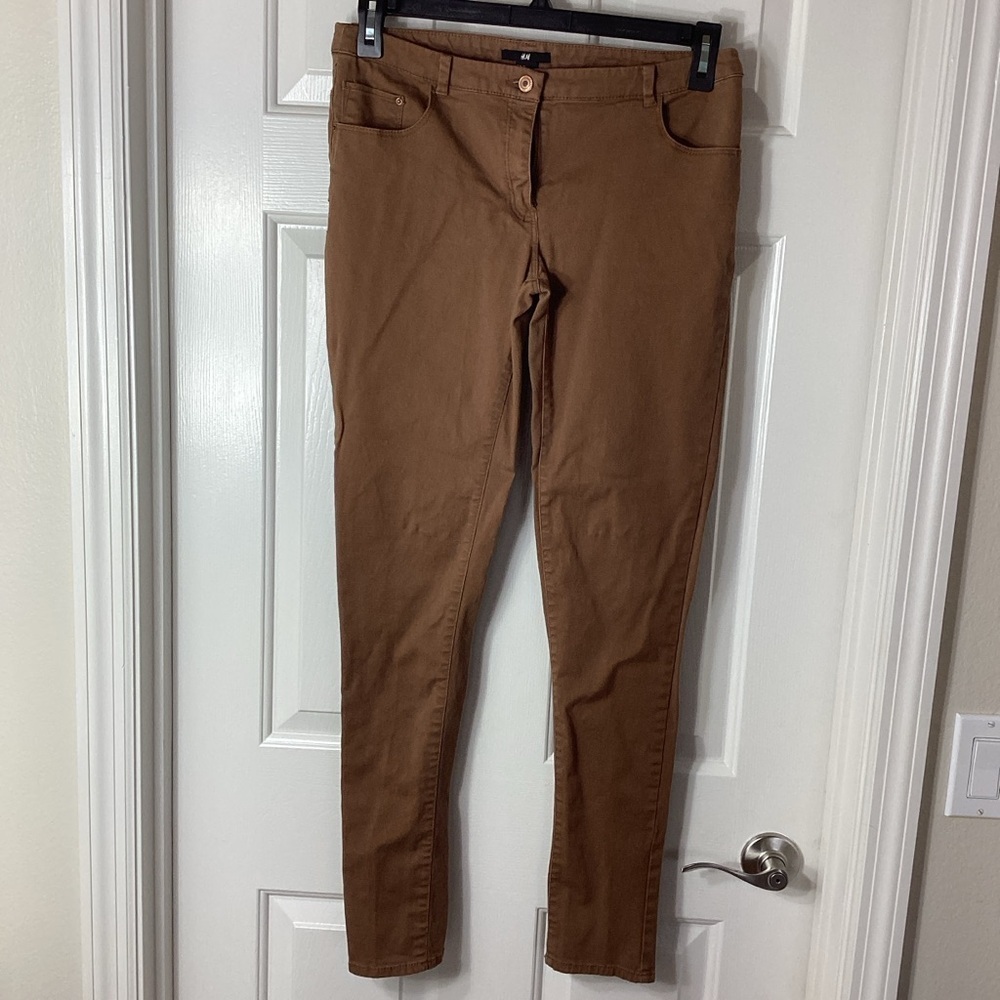H&M Tan Casual 5 Pocket Style Pants Sz 8